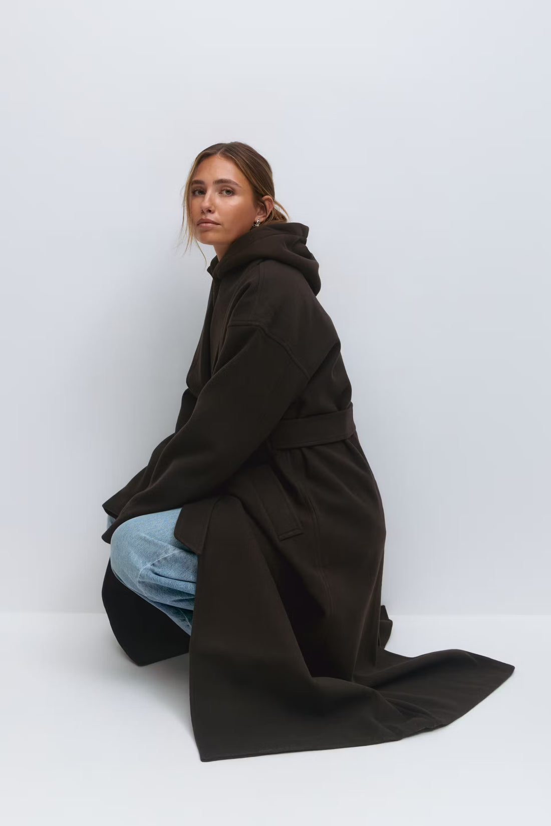 „Shawl" Jacke Braun