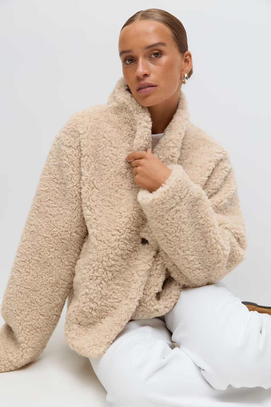 „Pile" Jacke Beige