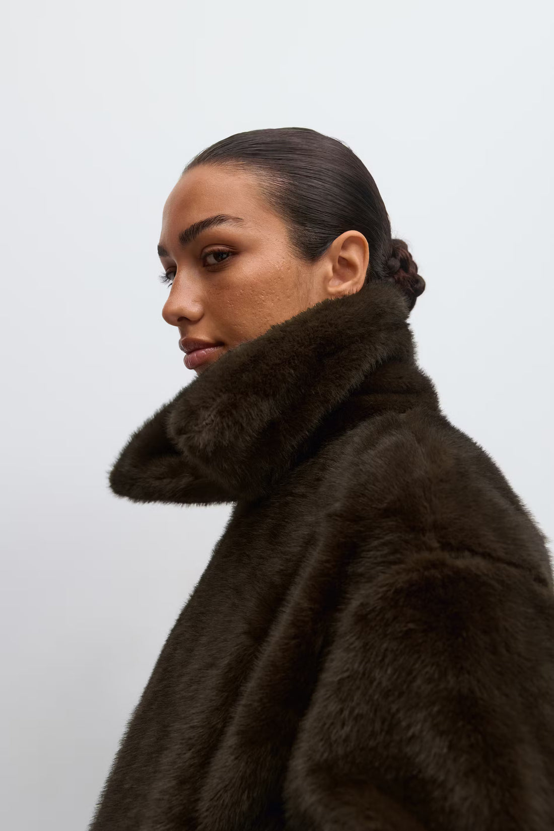 „Fur" Jacke Braun