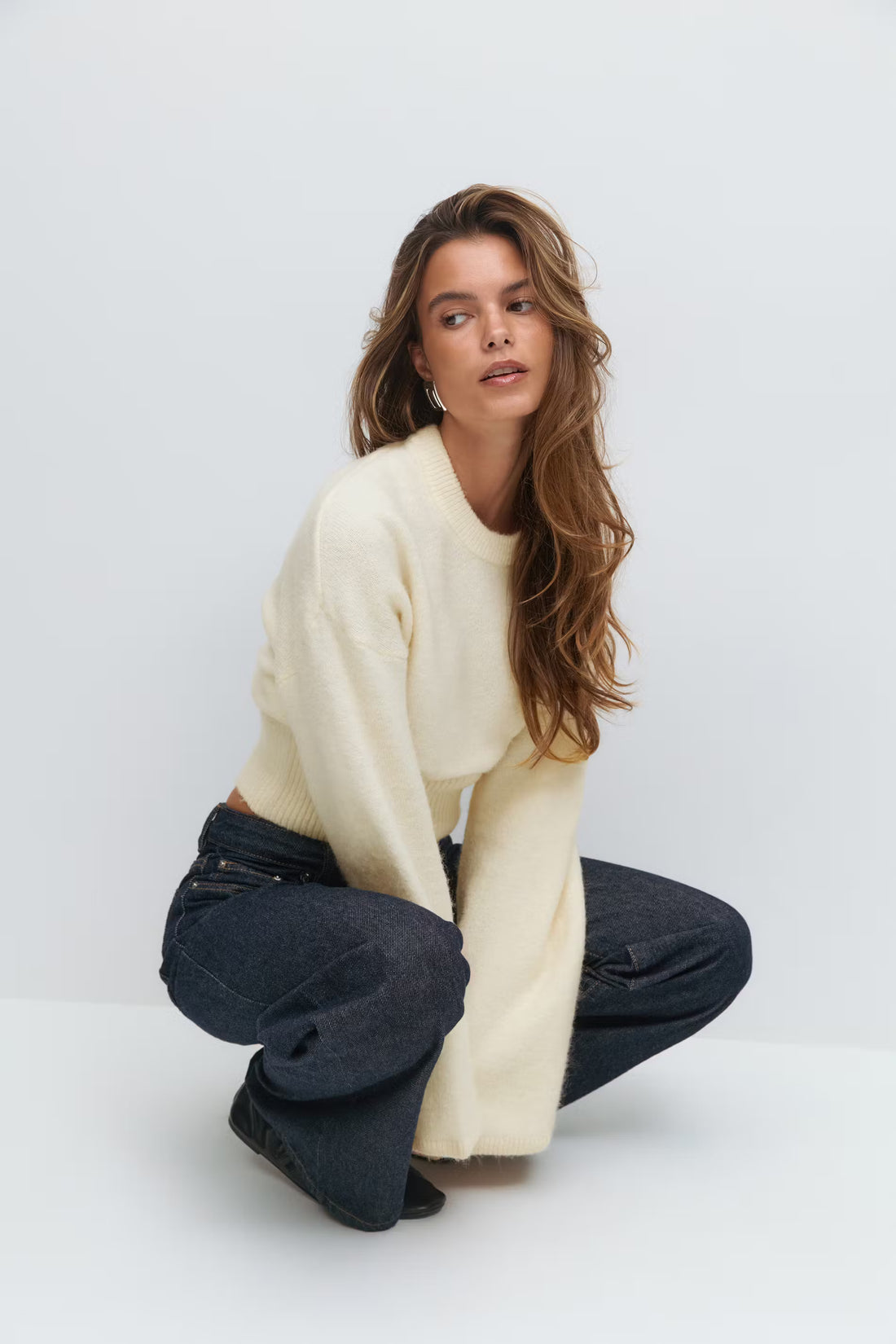 „Knitted" Sweater Gelb