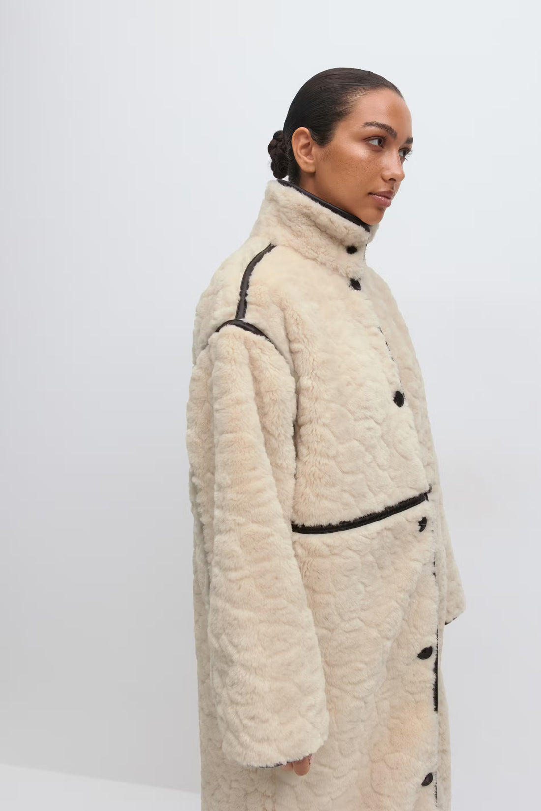 „Fur" Teddyjacke Weiß