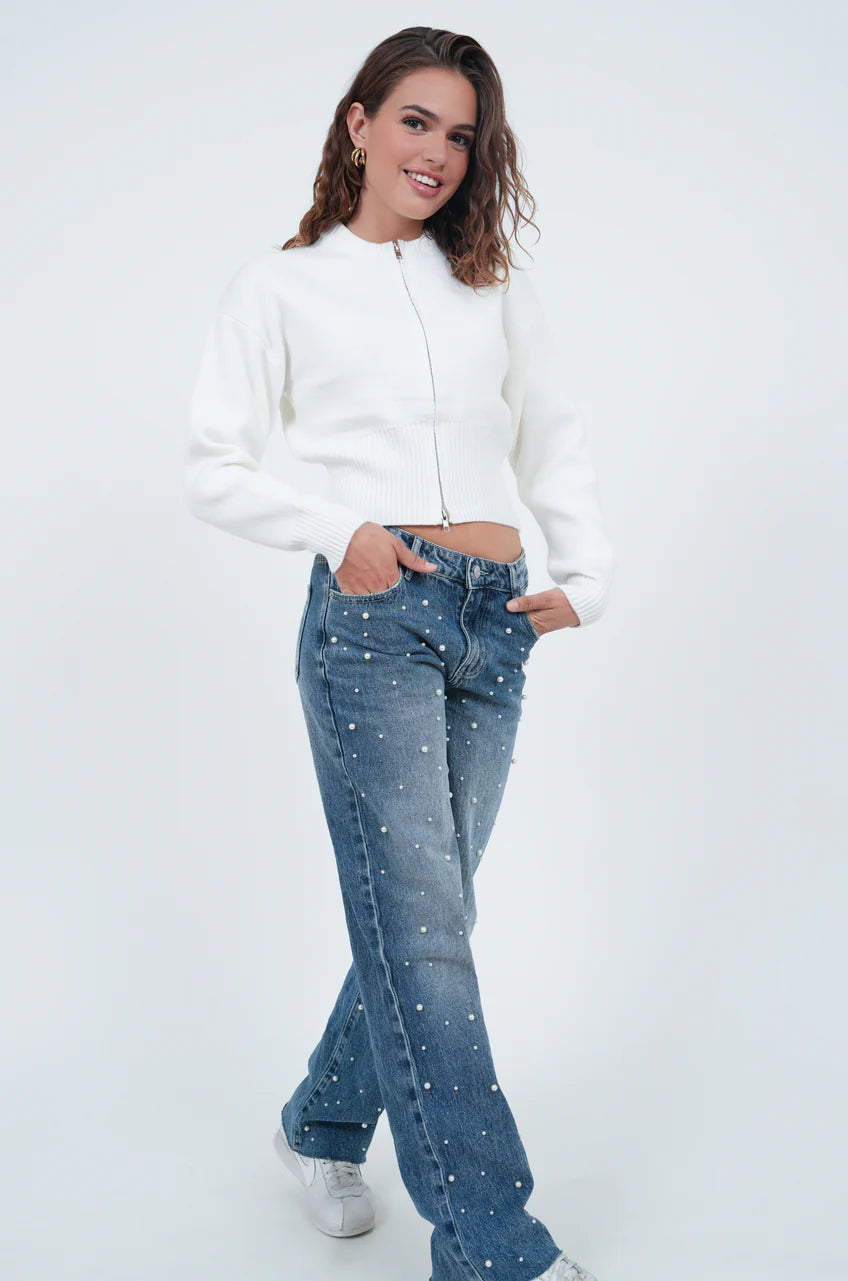 „Pearl" Jeans Blau