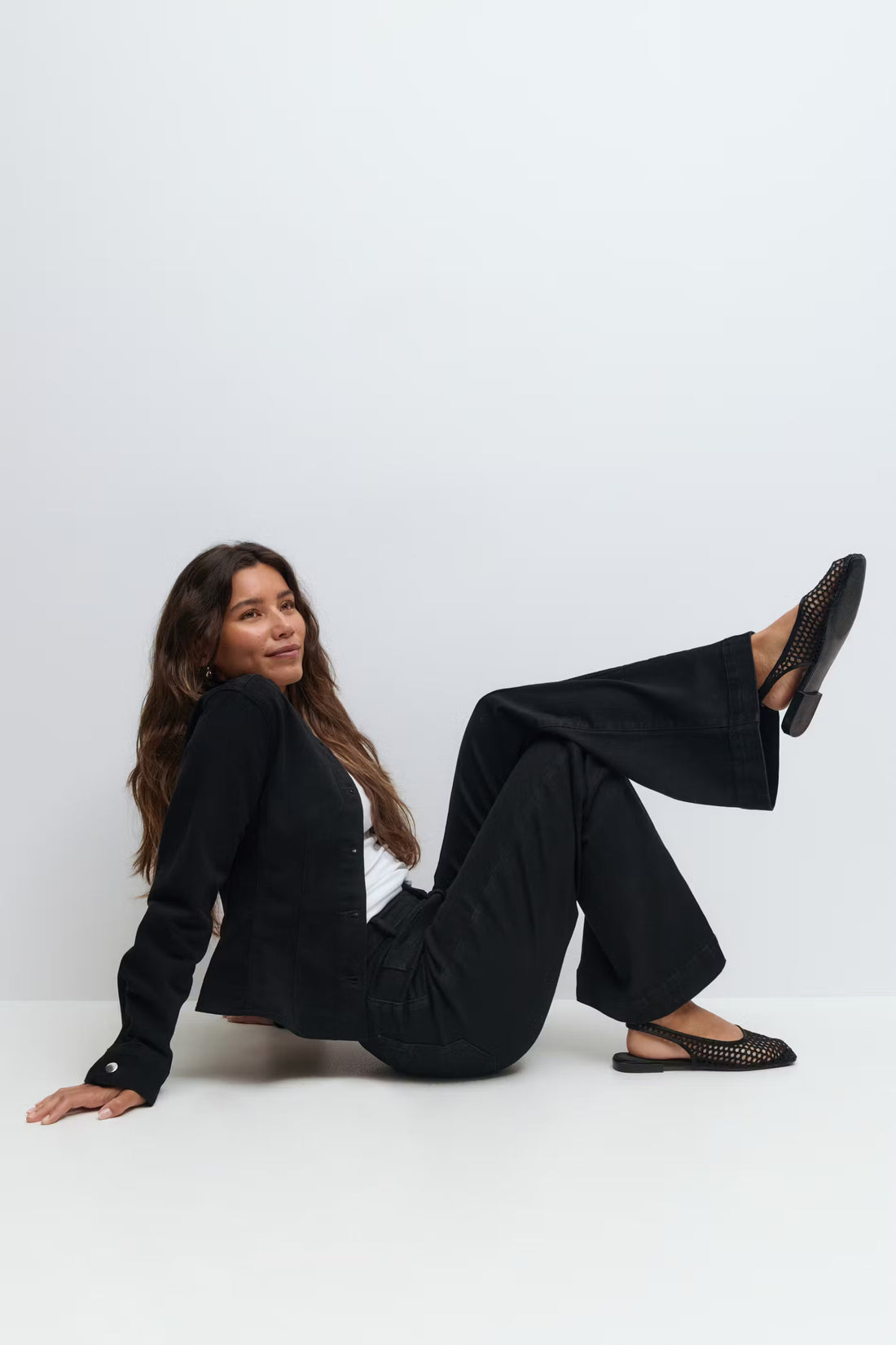 „Flare" Jeans Schwarz