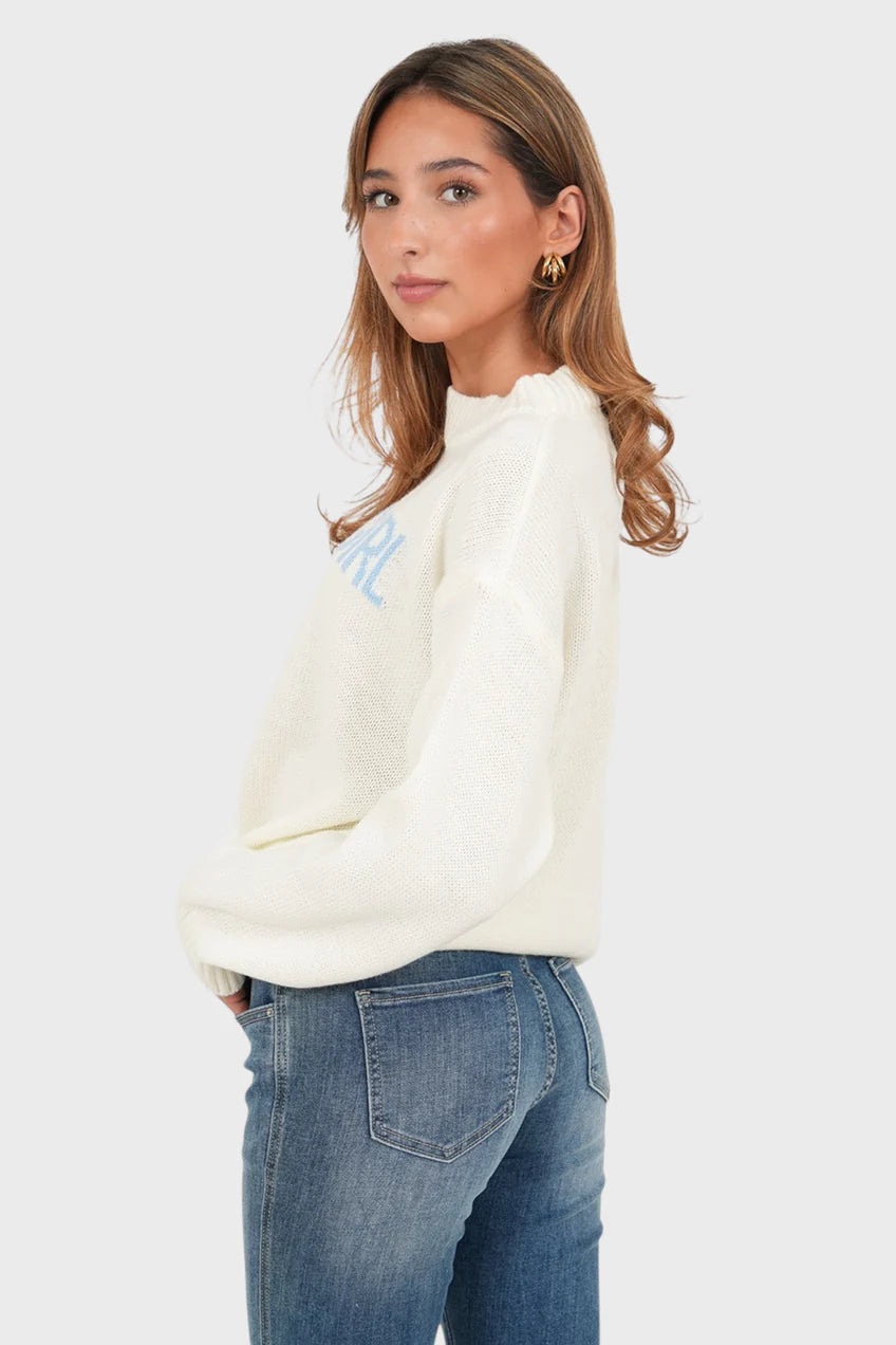 „Scandi Girl" Pullover weiß