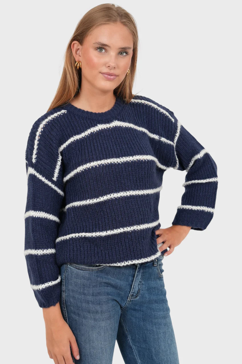 „Bisous" Pullover Marine