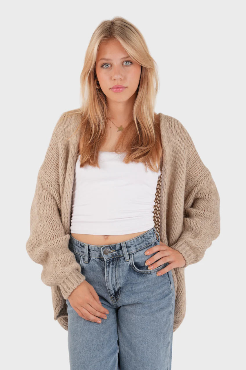 „Hold me“ Weste Beige