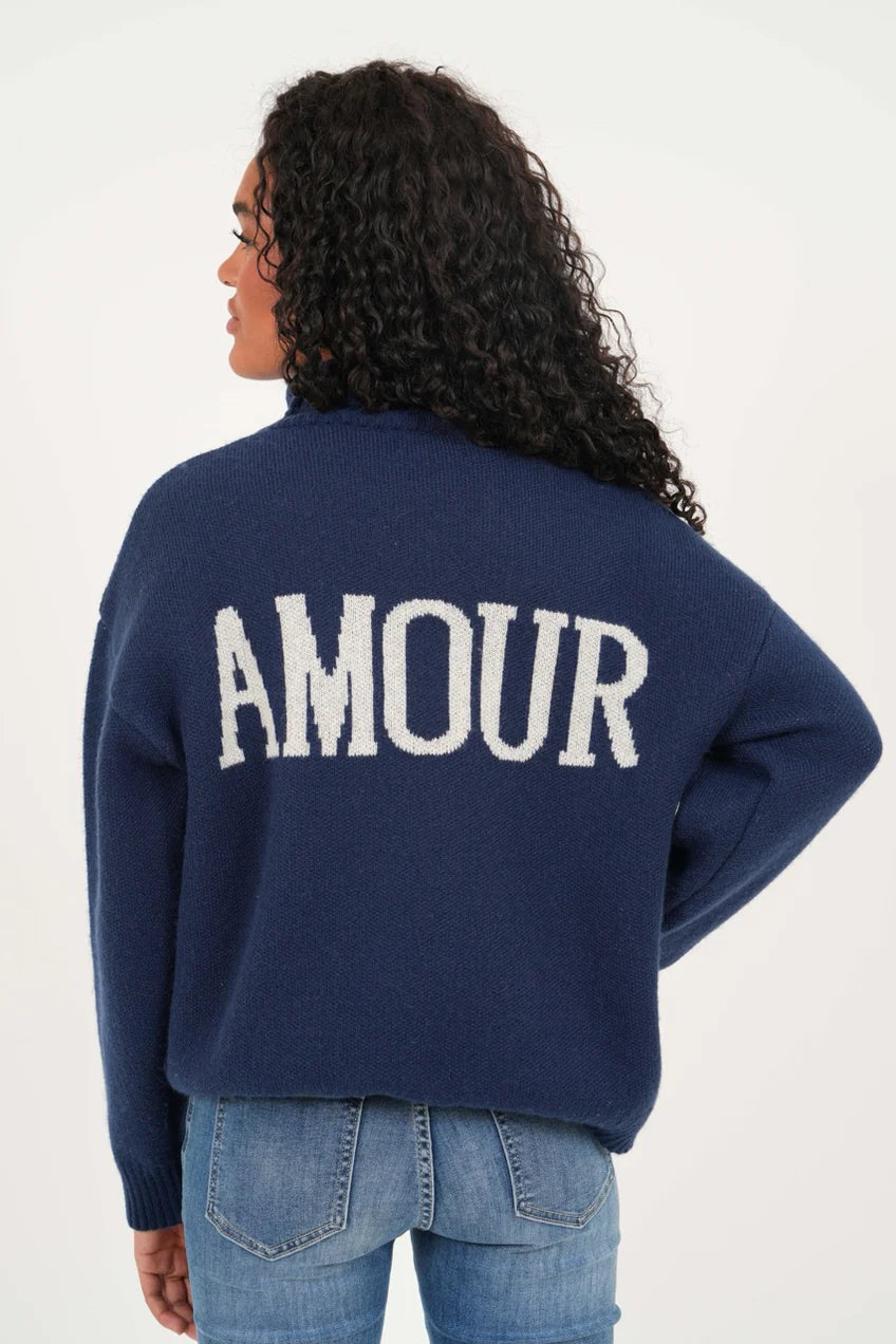 „Amour" Pullover Navy